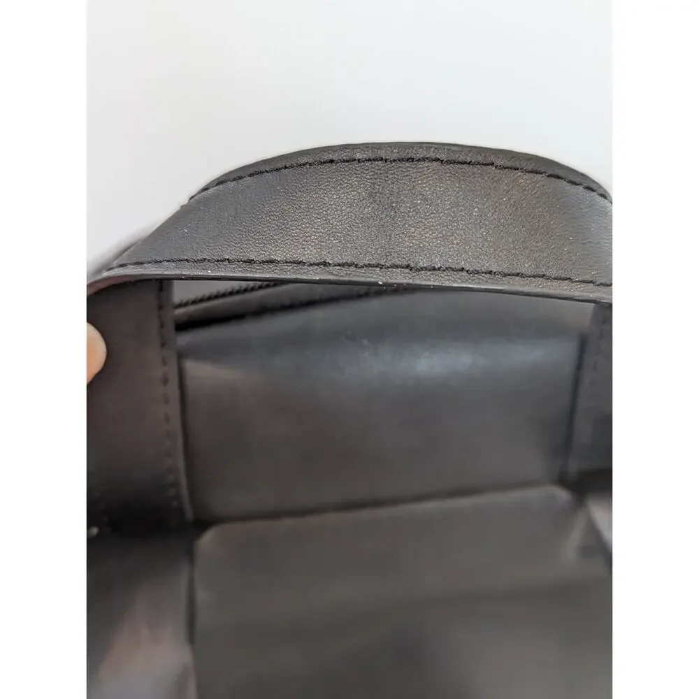 Skip Hop Greenwich Diaper Backpack Black Vegan Leather Rose Gold Hardware